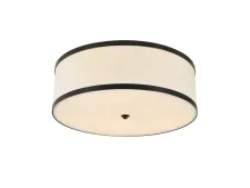 NEWPORT 3400 3405/PL , Потолочный светильник, Black+gold Shade beige D50*H16,5 cm E27 5*25W