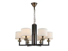 NEWPORT 3400 3406/C , Люстра, Black+gold Shade beige D75.5*H47.5 cm E14 6*40W